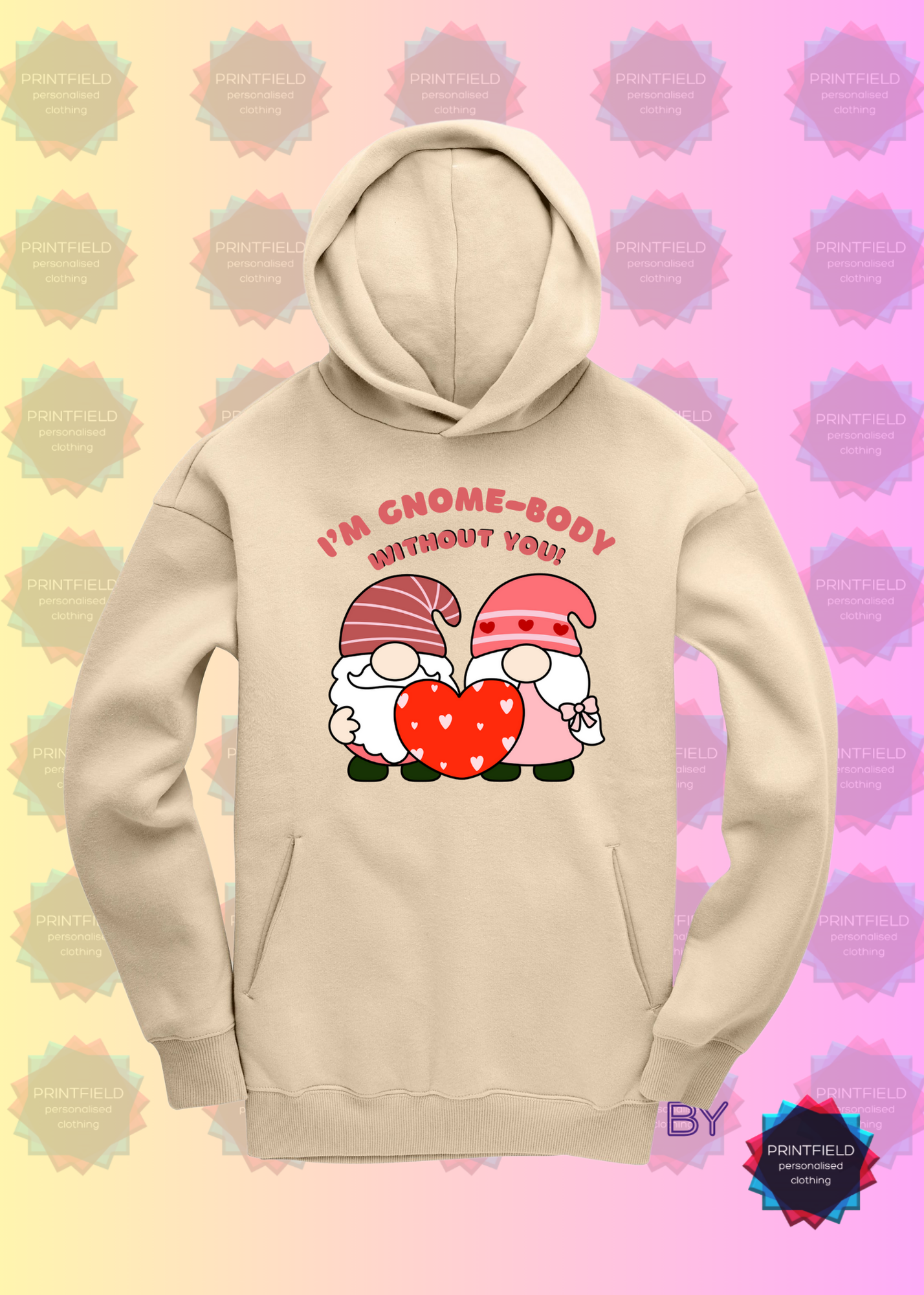 Gemini Oversized Hoodie – "I'm Gnome-body Without You!"